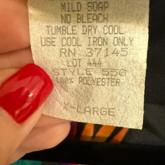 Vintage 80’s Hilo Hattie Black Tropical Floral Shirt Men’s XL  Bird of Paradise - Picture 4 of 9